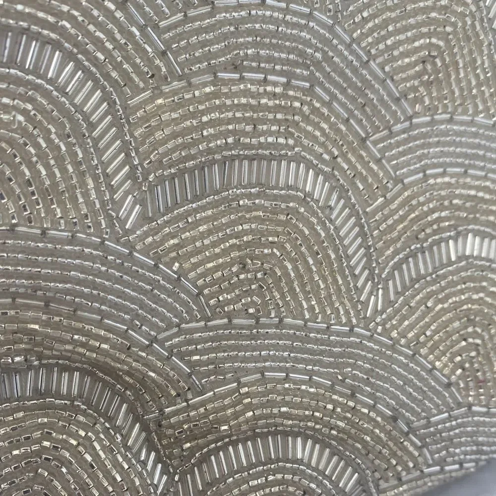 Partners TM Vintage Elegant Gold & Silver Scalloped Beaded Clutch or Crossbody
